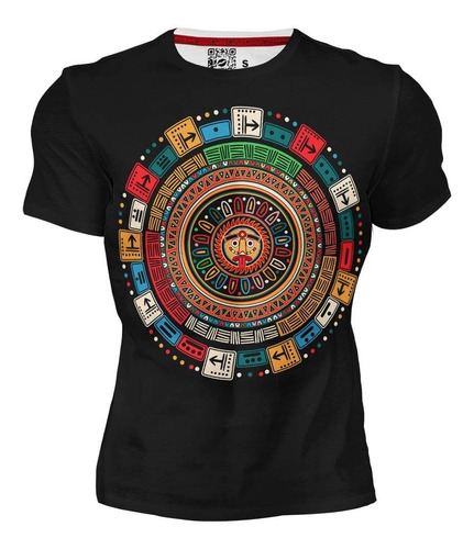 Playera Sublimada Full Print Calendario Cultura Mexico