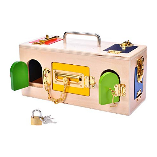 Mickyu Montessori Lock Box Toy Aprendizaje Educativo Juguete