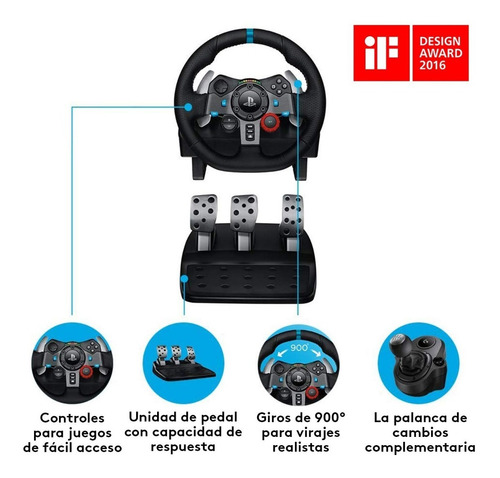 Imagen 5 de 9 de Volante Logitech G29 driving force racing wheel pc Ps3 Ps4