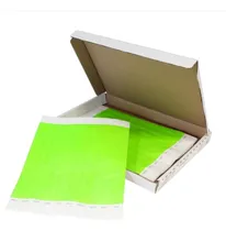 Comprar Pulseras Brazaletes De Papel Tyvek 25 X 1.9 Cms 100 Piezas Color Verde Neón