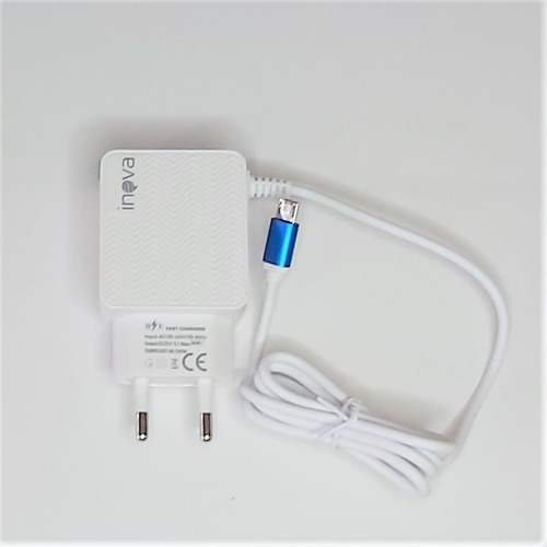 Carregador Android Turbo Inova Cabo Tipo C 3.1a 2 Usb