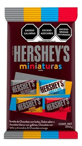 3 Pza Surtido De Chocolates Hershey's Miniaturas 251.6 G
