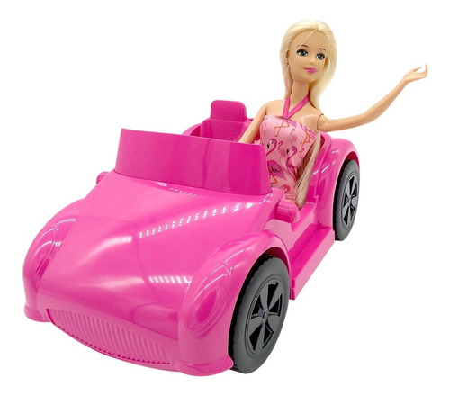 Muñeca Kiara Con Auto Convertible De Playa 25 Cm Poppi Nenas
