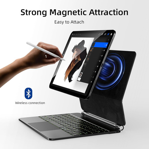 Funda Con Teclado Mágico Para iPad 10th / 11th Con Ñ