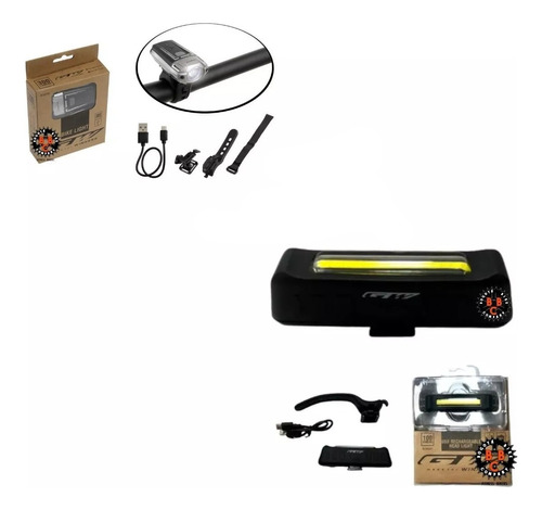 Set De Luces Gw Para Bicicleta Delantera 300  Trasera 100 Lm