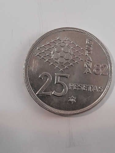 Moneda España 25 Pesetas 1980 Mundial De 82(x100