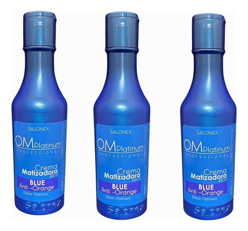  Pack 3 Crema De Matizador Azul De 450ml Om Salonex