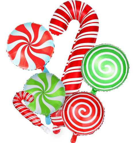 24 Piezas Candy Candy Foil Globos De Navidad Candela Candy C