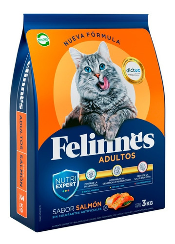 Alimento Felinnes Gato Adulto Salmón 8 Kg
