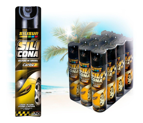 Silicona Perfumada Aerosol Multiuso Silisur 260grs Pack X12u Color Incoloro Fragancia Caribe