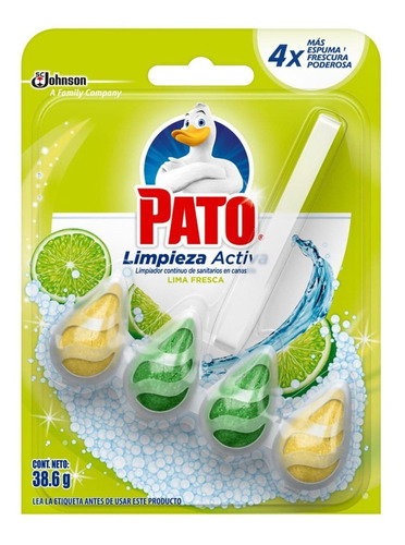 Limpiador De Baños Pato Limpieza Activa Lima Fresca 38.6g