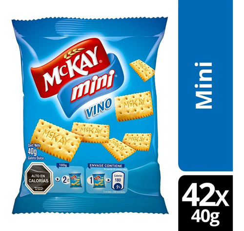 Galleta Mckay® Mini Vino 40g Pack X42