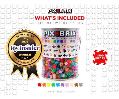 Pix Brix Cubo De Ladrillos De Rompecabezas Pixel Art ' Kit D