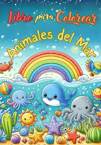 Libro Para Colorear Y Escribir Animales De Mar Para Niños, P