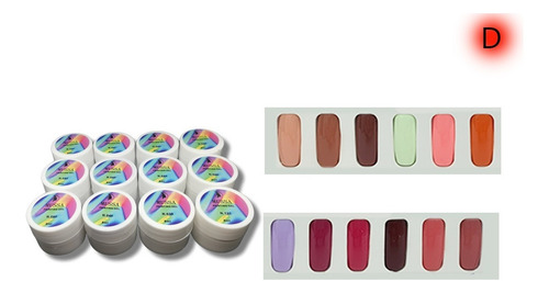 Gel Painting Para Uñas Gama De 12 + 12 Pzs Mussa Manicure.
