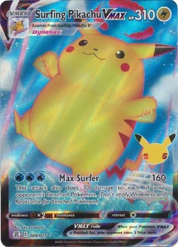 Surfing Pikachu Vmax 9/25 Ultra Raro Pokemon Tcg (Usado)