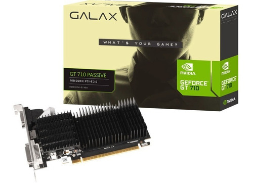 Imagem 1 de 5 de Placa Video Para Pc Geforce Gt710 1gb