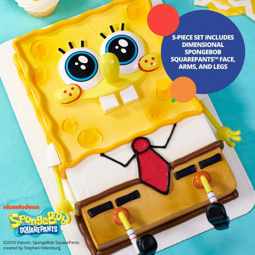 Decoración Para Tartas Bob Esponja Juego 5 Piezas Fiesta