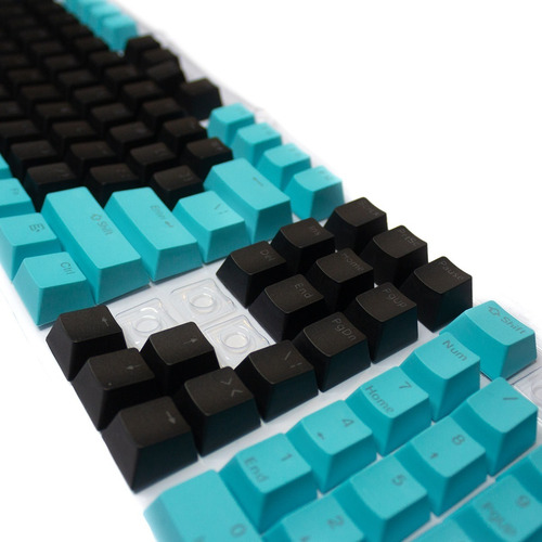 Imagen 2 de 2 de Keycaps Set Color Celeste + Negro
