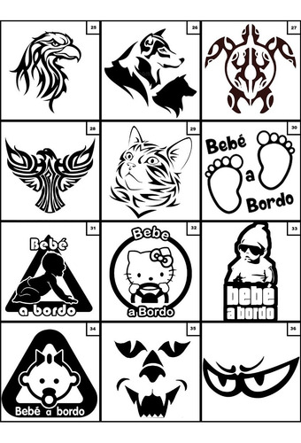 Calcos Vinilos Stickers Para Autos ,motos, Decorativos
