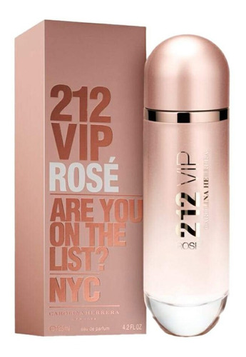 212 Vip Rose 125ml Edp          Silk Perfumes Original