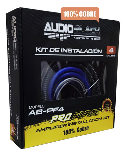 100% Cobre Kit Instalación Calibre 4 2500 Watts Rms Anl Fuse
