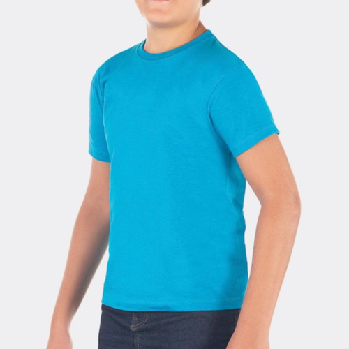 Playera Infantil Cuello Redondo 100% Algodón Tallas 4 A 16