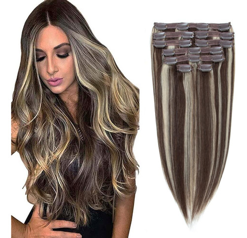 Top Remy Extensiones De Cabello Humano Con Clip, Color Rubio