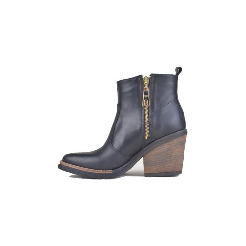 Botas Botinetas Texanas De Mujer De Cuero Georgi - Ferraro