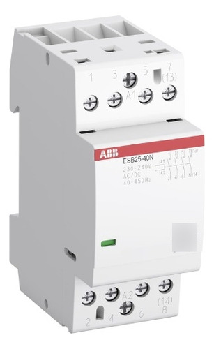 Contactor Modular Abb Esb 25a, 4na, 230vca/vcc, 2 Módulos