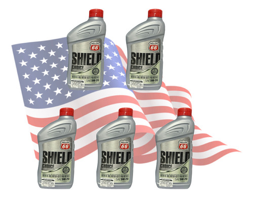 (5 Pzas) Aceite Para Motor Sintético. Choice 5w-20