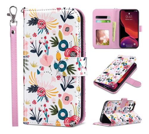 Funda Ulak Para iPhone 12/12 Pro Pink Flowers