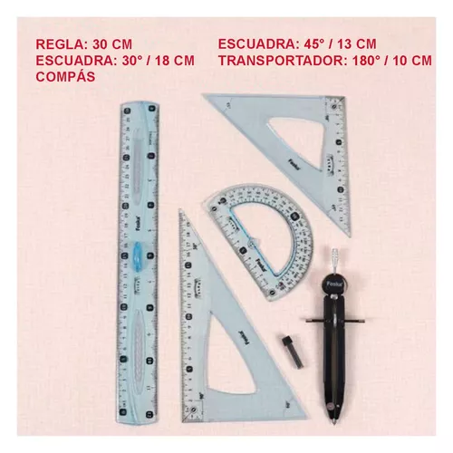 Set Reglas Con Compas ☆ Envíos en 24/48H ☆