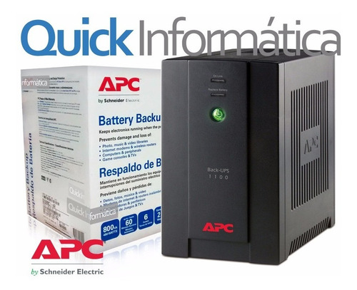 Ups Apc Bx1100ci 1100va C/ Estabilizador P/ Pc Gtia 2 Años B