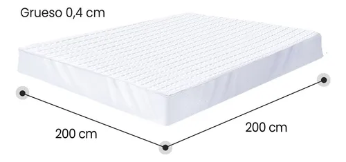 Combo Protector de Colchón King Acolchado + 2 Almohadas Ortopédicas con Gel Refrescante y Memoria Energy Plus