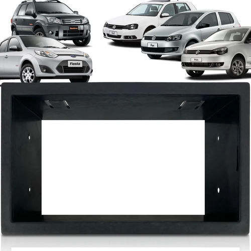 Marco De Panel Central 2 Din Multimidia Dvd Ecosport Fiesta 