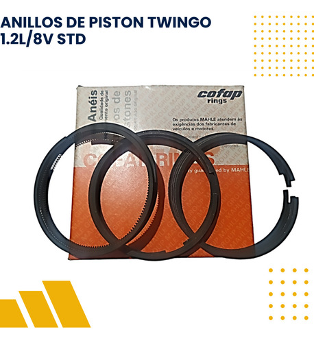 Juego De Anillos De Piston Renault Twingo 1.2/8v Std 