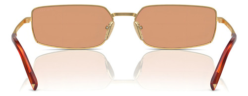 Gafas de sol Prada Signature Gold PRA60s 5ak07v-59 con lentes naranjas