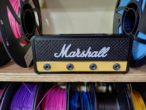 Porta Llaves Deco Marshall Incluye 4 Llaveros Plug Dorado