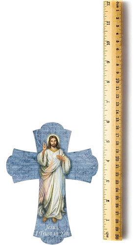 Cruz De Madera Divina Misericordia Jesús, Confío En Ti 15.