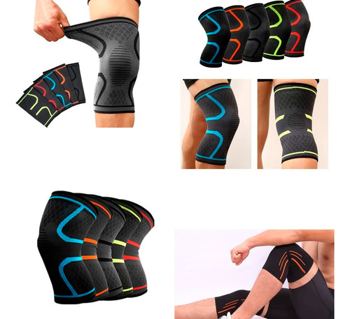 Rodillera Elástica + 10 Parches Calientes Dolor Muscular Rod