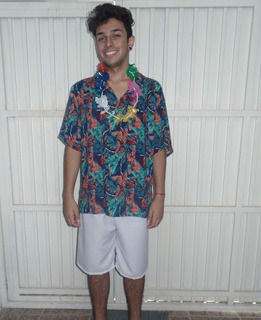roupa havaiana homem