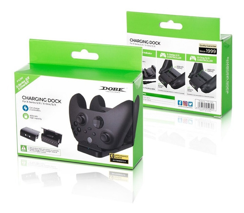 Imagen 2 de 9 de Estación Dock Kit Carga Dual Xbox One S/x + 2 Baterías 800mh