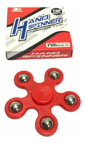 Hand Spinner Juguete Anti Estrés Fidget De Mano Color Rojo