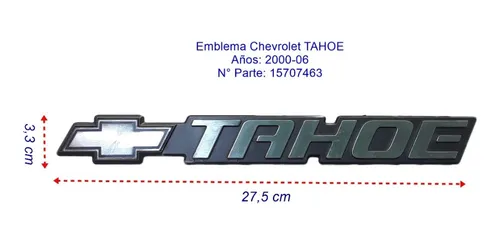 Emblema Chevrolet Tahoe 2000-06 (Usado)