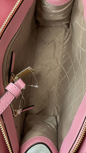 Bolsa Satchel Sheila Michael Kors Strap Crossbody Acabado De Los Herrajes Oro Color Rosa Correa De Hombro Rosa Diseño De La Tela Lisa