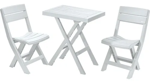 Juego Balcón Jardín Plegable Mesa 2 Sillas Rimax Práctico