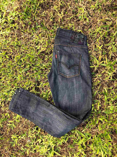 Jean Levis Talle 38 Chupin (b7) Azul Pantalón