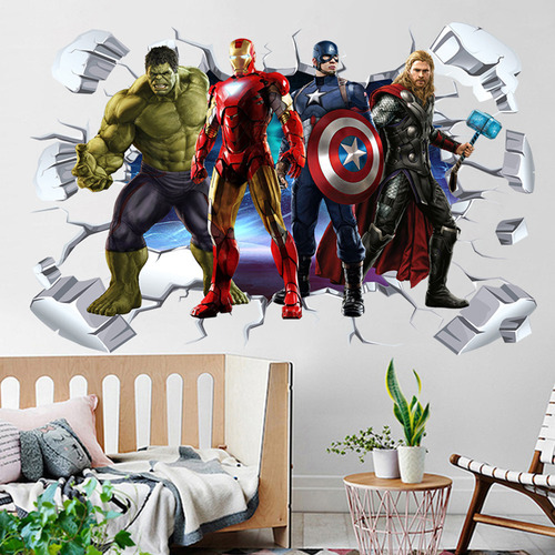 [ . Pegatinas De Pared Autoadhesivas De Marvel Avengers