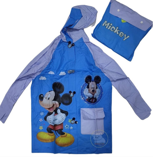 Capa Para Lluvia Mickey Mouse Niños 3 A 5 Años